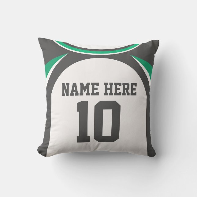 Personalizable Soccer Jersey Lumbar/Throw Pillow (Front)