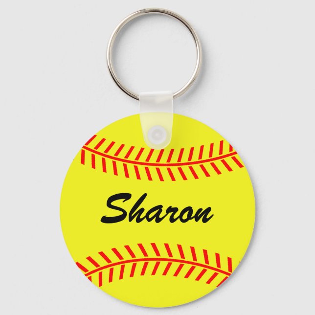 Personalizable softball keychains (Front)
