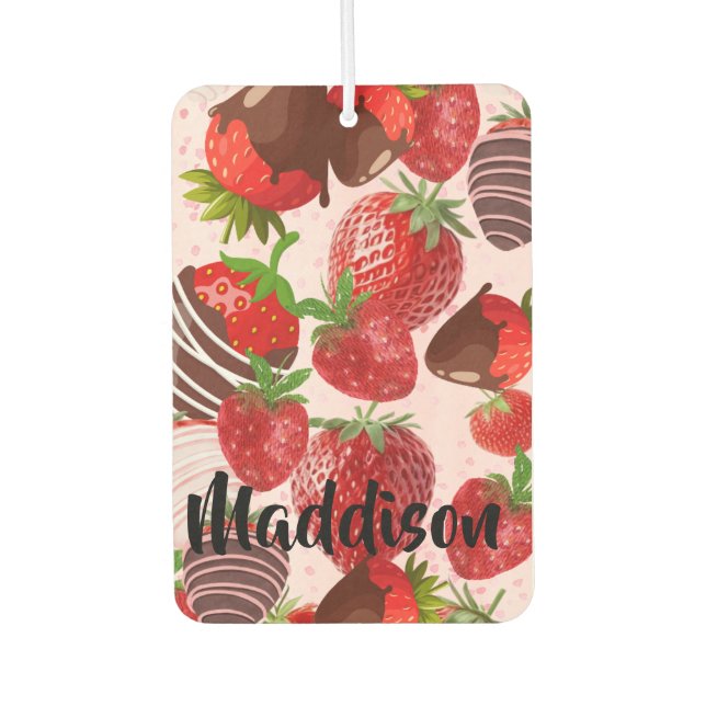 Personalizable strawberry design Air Freshener (Front)