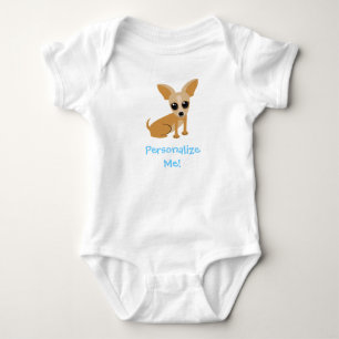 Personalizable Tan Chihuahua Baby Bodysuit