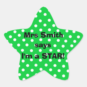 Personalizable Teacher stickers - I'm a star