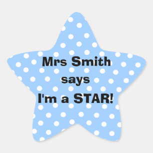 Personalizable Teacher stickers -  I'm a star