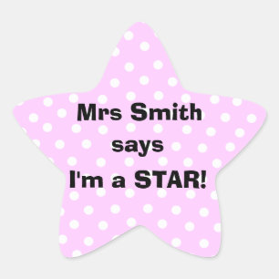 Personalizable Teacher stickers - I'm a star
