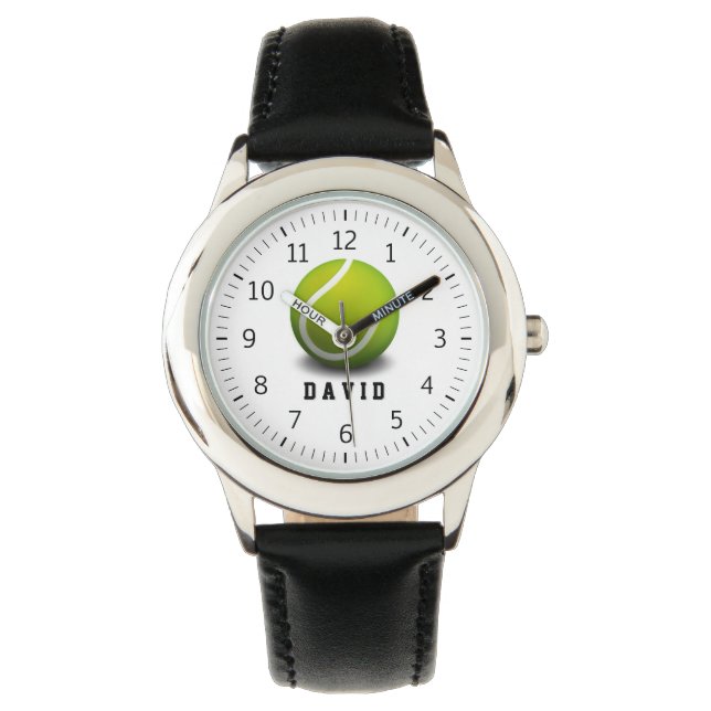 Personalizable Tennis Time | Cool Sport gifts Watch (Front)