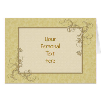 Personalizable Text Gold Greeting Cards