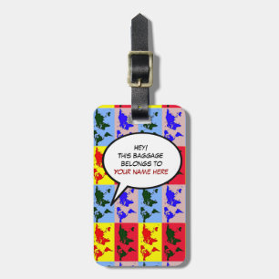 personalizable "this baggage belongs to" luggage tag