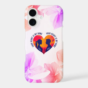 Personalizable Valentine's Day Floral Heart Couple