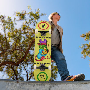 Personalizable Very Colourful MUSIC Skateboard