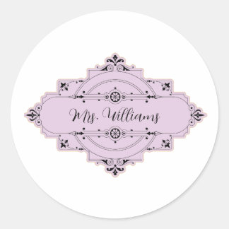 Personalizable wedding bride classic round sticker
