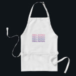 Personalizable wedding bride cook apron<br><div class="desc">easy to personalise!

let the world know your new name!

perfect gift for
honeymoon
wedding
engagement
bridal shower
newlywed 

change the name... .or use the design tool and make further changes to colour as desired</div>