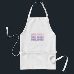 Personalizable wedding bride cook apron<br><div class="desc">easy to personalise!

let the world know your new name!

perfect gift for
honeymoon
wedding
engagement
bridal shower
newlywed 

change the name... .or use the design tool and make further changes to colour as desired</div>