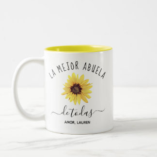 Personalizada La Mejor Abuela de toda Two-Tone Coffee Mug