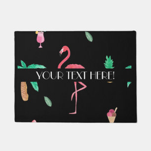 Personalization Flamingo Doormat