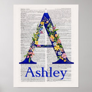 Personalization Letter A names Ashley Poster