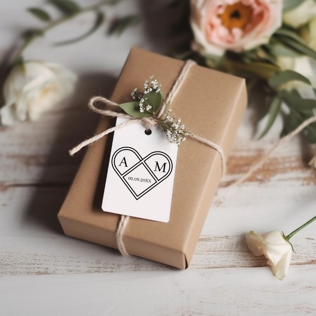 Personalization Monogram Heart Rubber Stamp (Creator Uploaded)