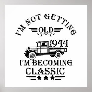 Personalizd vintage 80th birthday mens gift poster