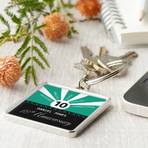 Personalize, 10th Year Employee Anniversary Key Ring