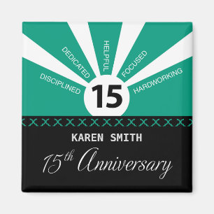 Personalize, 15th Yr Employee Business Anniversary Magnet