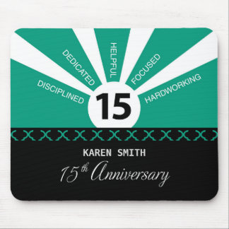 Personalize, 15th Yr Employee Business Anniversary Mouse Mat