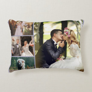 Personalize 4 Custom Photo Collage Decorative Cushion