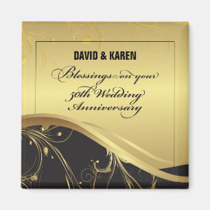 Personalize, 50th Wedding Anniversary Religious Magnet