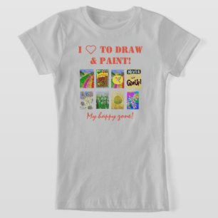 Personalize 8-Panel Photo and Text Template T-Shirt