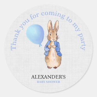 Personalize Add Child's name Peter Thank you Classic Round Sticker