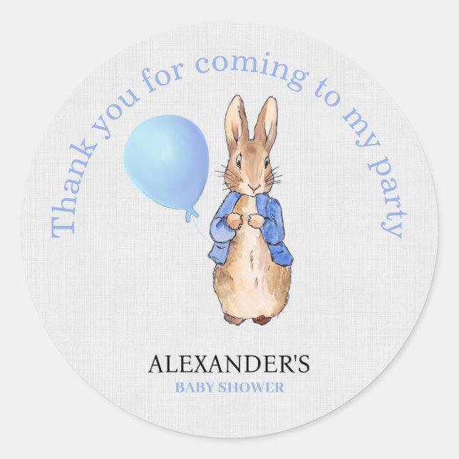 Personalize Add Child's name Peter Thank you  Classic Round Sticker (Front)