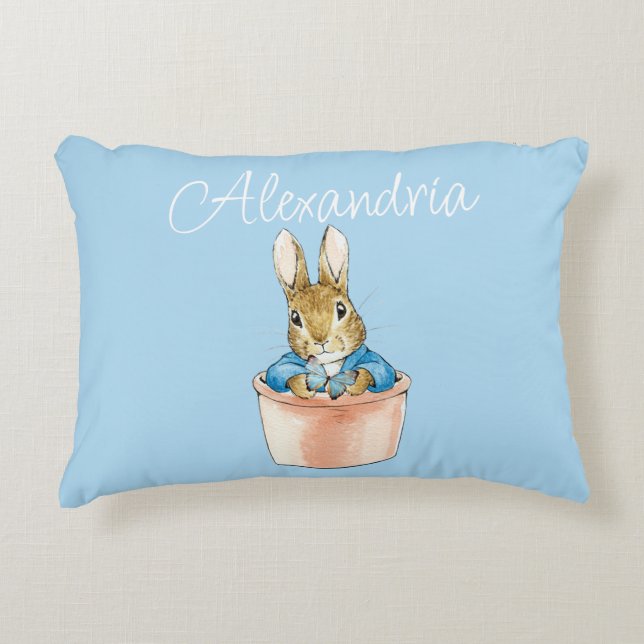 Personalize add Name Peter the rabbit Decorative Cushion (Front)
