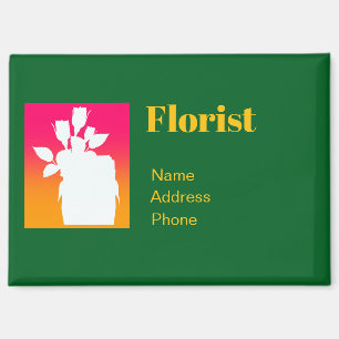 Personalize Advertise Promote Florist Business  Magnet
