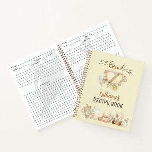 PERSONALIZE "ALL YOU KNEAD IS LOVE" RECIPE BOOK