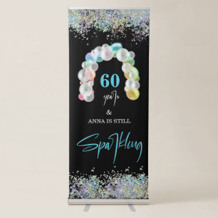 *~* PERSONALIZE any AGE Balloon Birthday Party Retractable Banner