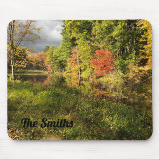 Personalize! Autumn Pond Mouse Pad