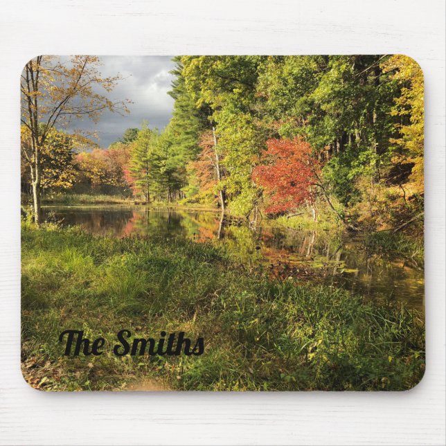 Personalize! Autumn Pond Mouse Pad (Front)