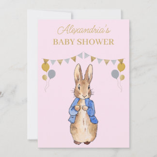 Personalize Baby Shower Classic rabbit Invitation