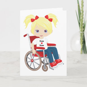 Personalize Blank Blonde Girl Card