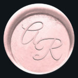 *~* PERSONALIZE BLUSH ROSE GOLD Wax Seal Wedding<br><div class="desc">WAX SEALS / STAMPS - Great for a special envelope , party event celebration favours and more. * CHANGE TO YOUR INITIALS. TWO initials / monograms PERSONALIZE the faux BLUSH ROSE GOLD WAX SEAL with YELLOW GOLD MONOGRAMS for WEDDING STATIONARY Use as you choose. SILVER WAX SEAL STAMP with a...</div>