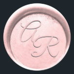 *~* PERSONALIZE BLUSH ROSE GOLD Wax Seal Wedding<br><div class="desc">WAX SEALS / STAMPS - Great for a special envelope , party event celebration favours and more. * CHANGE TO YOUR INITIALS. TWO initials / monograms PERSONALIZE the faux BLUSH ROSE GOLD WAX SEAL with YELLOW GOLD MONOGRAMS for WEDDING STATIONARY Use as you choose. SILVER WAX SEAL STAMP with a...</div>
