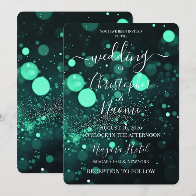 PERSONALIZE: Bokeh Blizzard Custom Invitation (Front/Back)