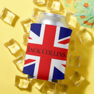 Personalize British flag Can Cooler
