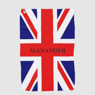 Personalize British flag Golf Towel