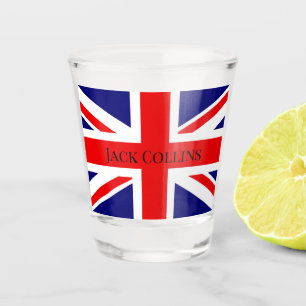 Personalize British flag Shot Glass