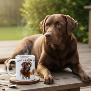 PERSONALIZE Brown Labrador Watercolor Coffee Mug