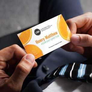 Personalize Business   Orange Company Card