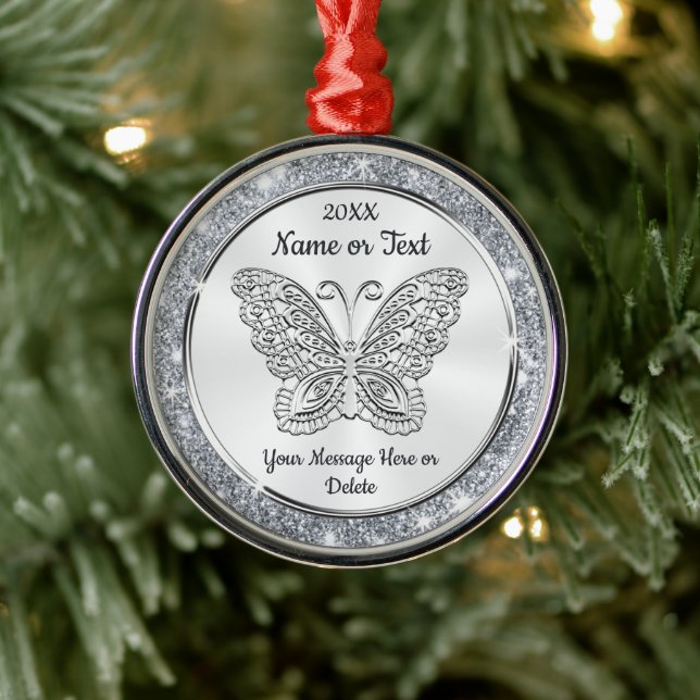 Personalize Butterfly Ornaments for Christmas Tree (Tree)