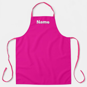 Personalize Cafe Caterer Florist Hot Pink    Apron