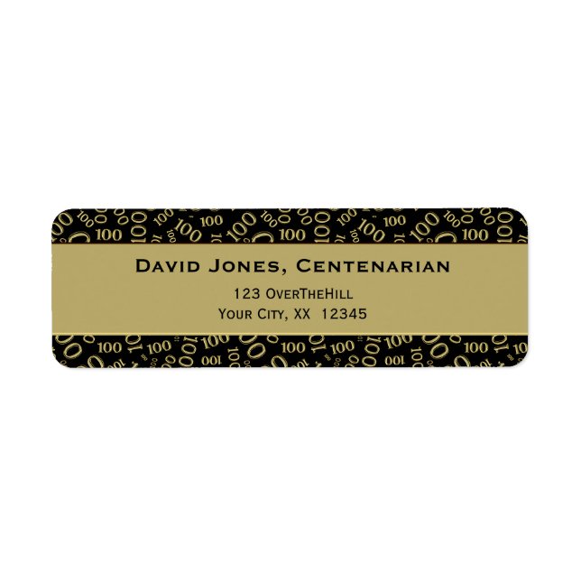 Personalize:  Centenarian, 100th Birthday Theme (Front)