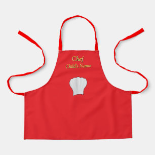 Personalize Chef Kids Red Craft   Apron