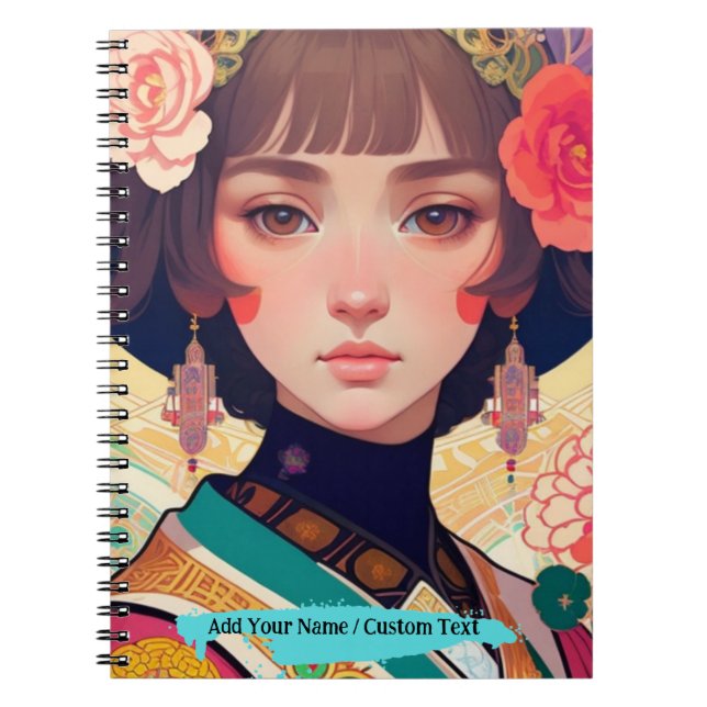 PERSONALIZE Chinese Beauty Collage Notebook (Front)