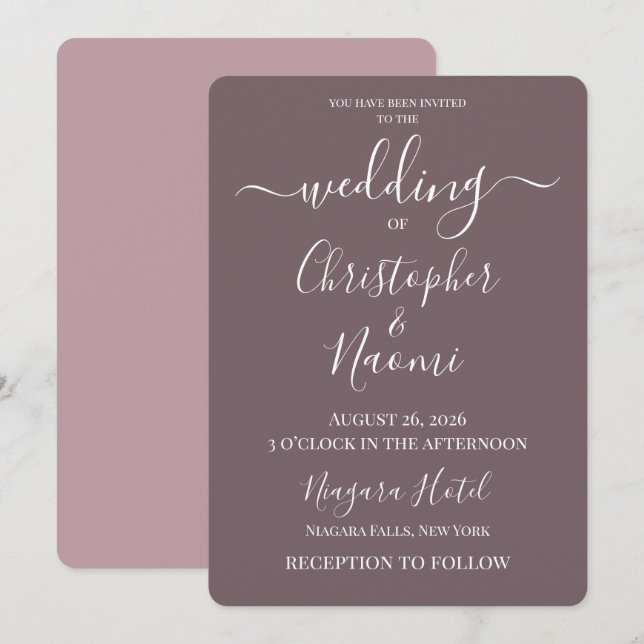 PERSONALIZE - Create Your Own Custom Wedding Invitation (Front/Back)